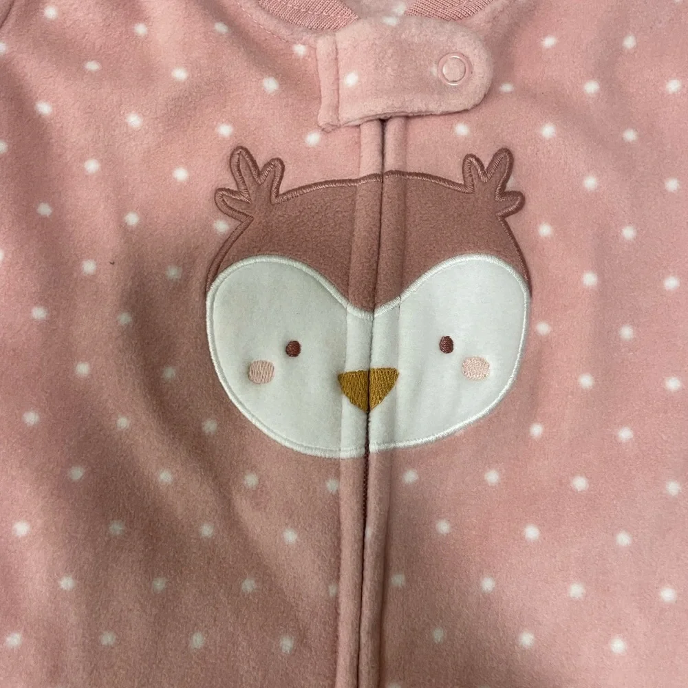 Carter's Pink and‎ White Sleep Sack Pajamas NWT 3-6m